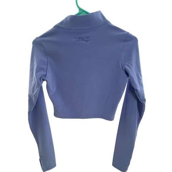 Balance Athletica Vitality Size M Refine Cropped Zip Jacket Xenon Periwinkle New - Picture 6 of 9